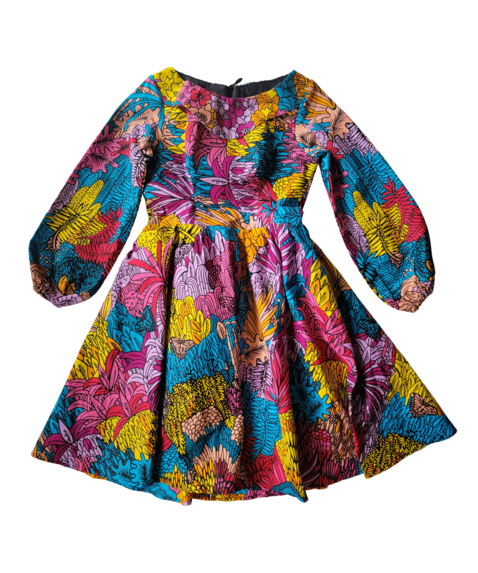 Girl’s /Woman’s Floral Printed Ankara Dress