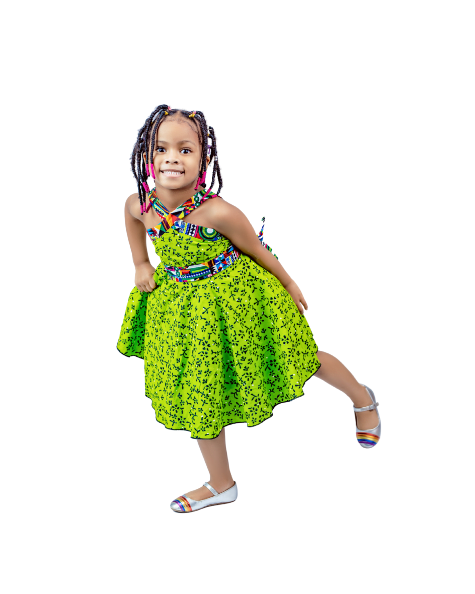 Halter neck Ankara Ball Dress