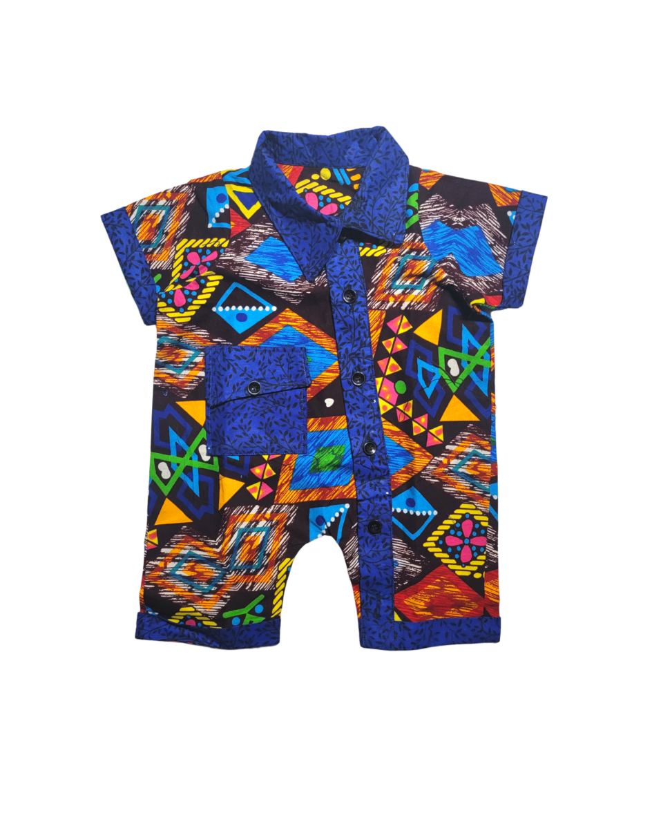 Toddler Front Pocket Button Down Romper