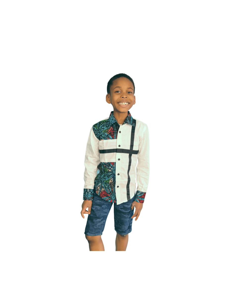 Boys and Men Plain and Ankara designed Shirt