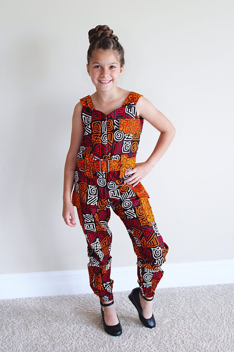 Girl’s Ankara Jumpsuit