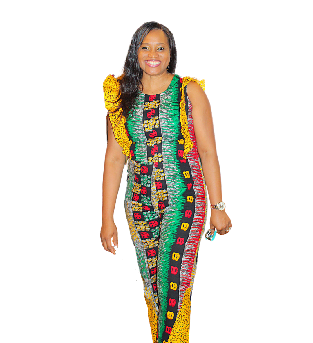 Multi Coloured Ruffled shoulder Mummy & Girls Jumpsuit