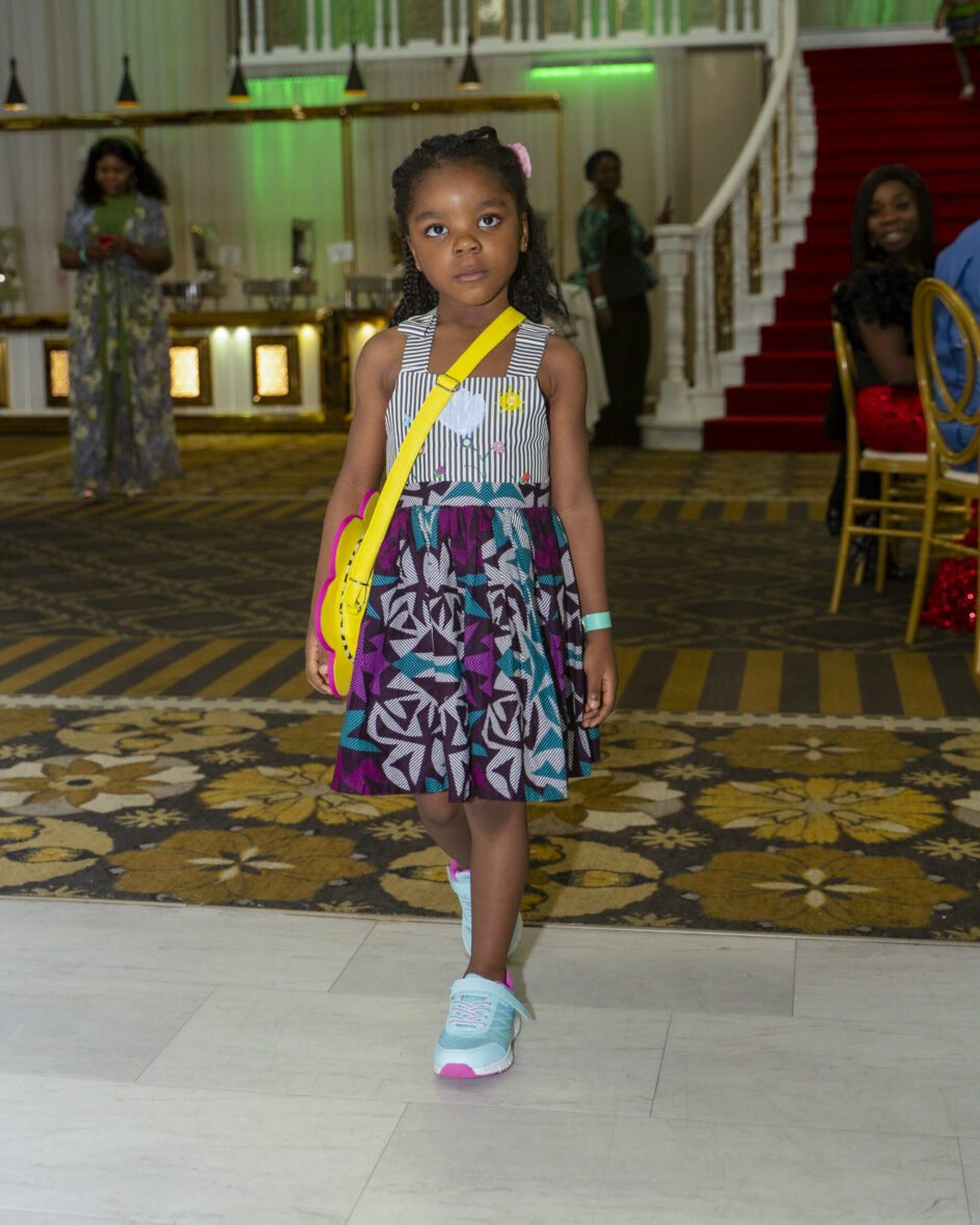 Ankara Hand-painted Sunflower garden dress