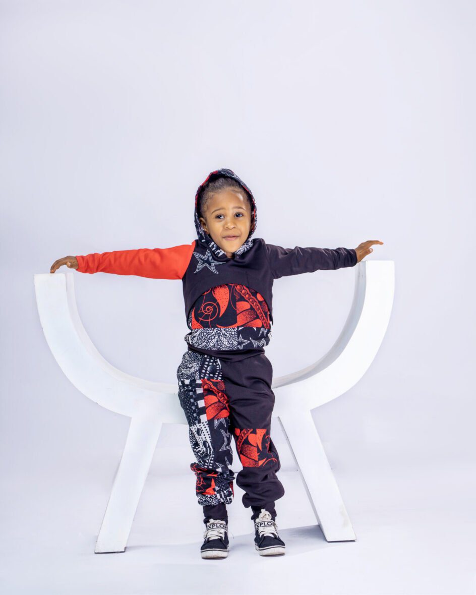 Girls and Womens Ankara Hooded Sweatshirt / Snoodie and Joggers Set