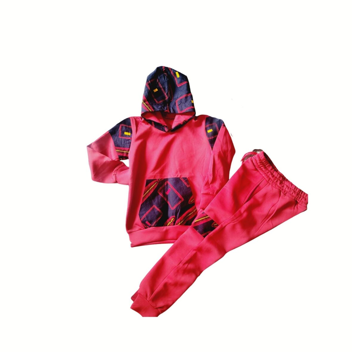 Boys And Mens Christmas Matching Family African Ankara Plain And Pattern Track Suit 2Pcs Set – Kiddies Vibe