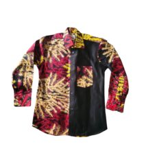 Boys and Mens Christmas Matching Family African Ankara Plain And Pattern Shirt - Kiddies Vibe