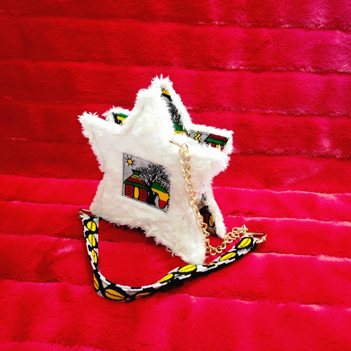 Tribal African Ankara Fur Star Shaped Crossbody BagShoulder Bag For Kids And Women – Kiddies Vibe (2)