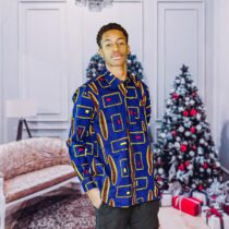 Boys Matching Family African Ankara Hidden Button Shirt - Kiddies Vibe