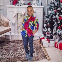 Boys and Mens Christmas Matching Family African Ankara Roll-Up Box Pleat Shirt - Kiddies Vibe (2)