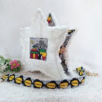 Tribal African Ankara fur star shaped cross body bag_ shoulder bag - Kiddies Vibe
